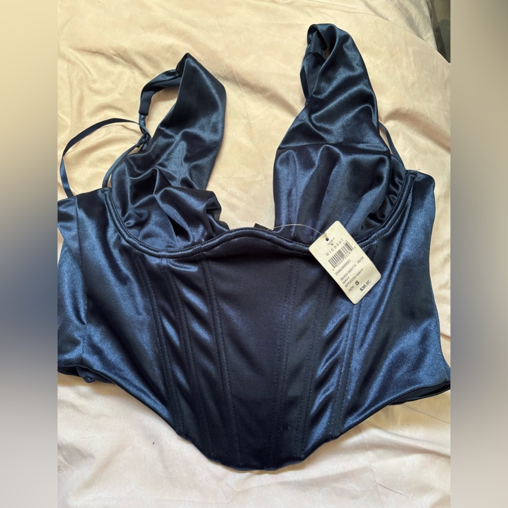 Windsor Midnight Satin Top